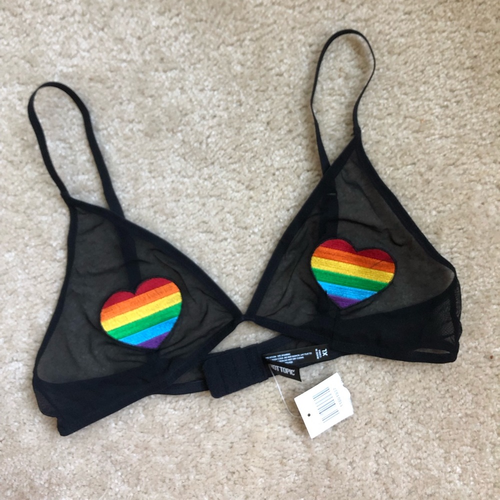 Rainbow heart bralette